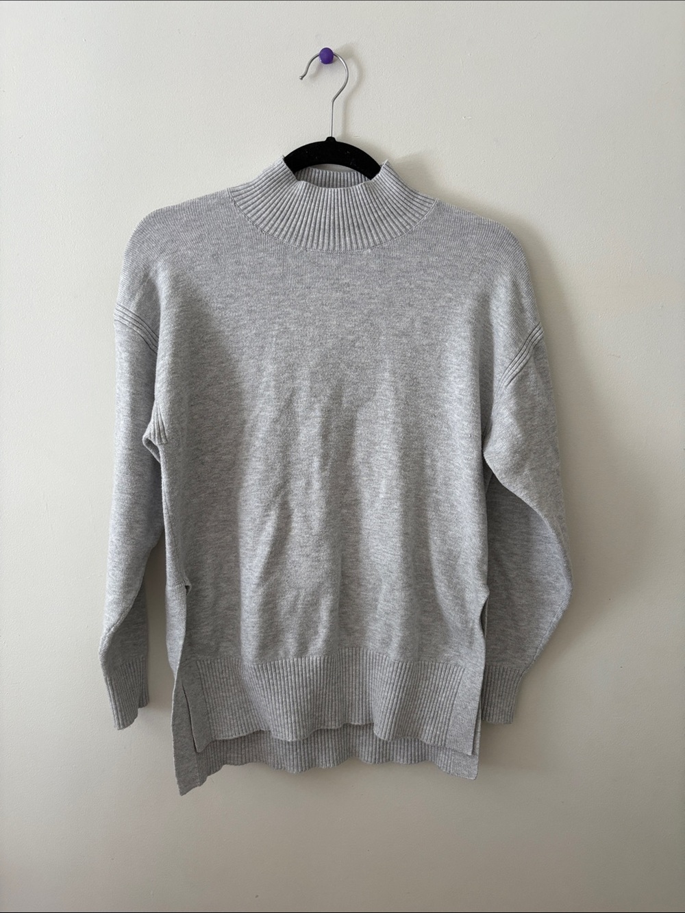 Express Light Gray Turtleneck Sweater